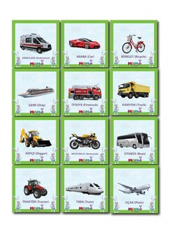 Akilli Tavsan Momo Memory Cards Vehicles - istakids