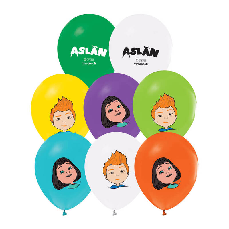 4+1 Aslan Printed 12-piece Pastel Color Balloon 100 - 1