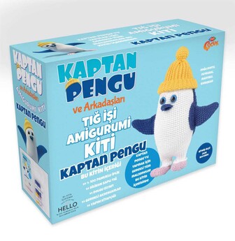 Kaptan Pengu Tığ İşi Örme Amigurumi Kiti - 