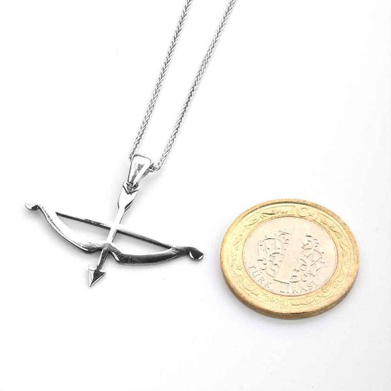  Kemankes Tozkoparan Arrow Bow Horizontal Cut Arrowhead Necklace - 4