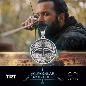 Kemankes Tozkoparan Planet Arrow Bow Silver Necklace - Anı Yüzük