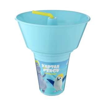 Kaptan Pengu Corn Bucket Lunch Bottle with Straw - Tuffex