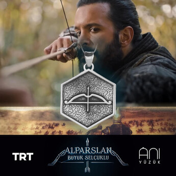 Kemankes Tozkoparan Angular Design Arrow Bow Silver - Anı Yüzük