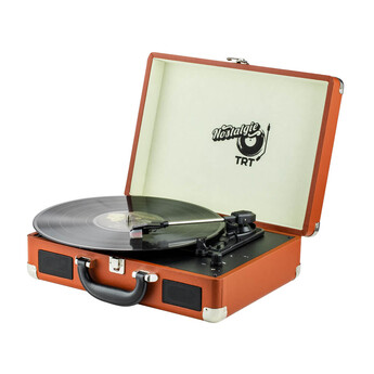 TRT Retro Record Player (Brown) - 1