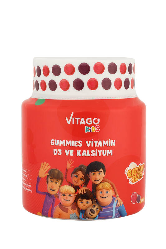 Vitago Kids Gummies Vitamin D3, Kalsiyum İçeren Çiğnenebilir Form Takviye Edici Gıda - 1